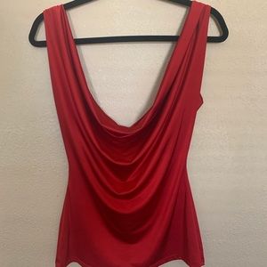 Red Plunge Top